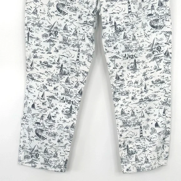 Charter Club‎ Bristol Capri Nautical Coastal 5 pocket Cotton/Spandex Size 8 - Picture 2 of 16